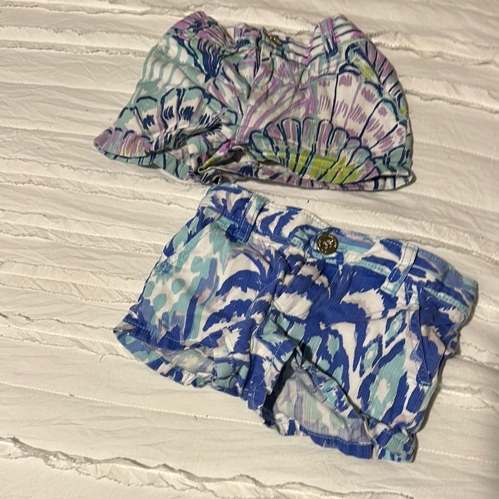 Kids Colorful Patterned Shorts and Top Set